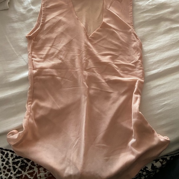 Tops - Blush pink mesh bodysuit